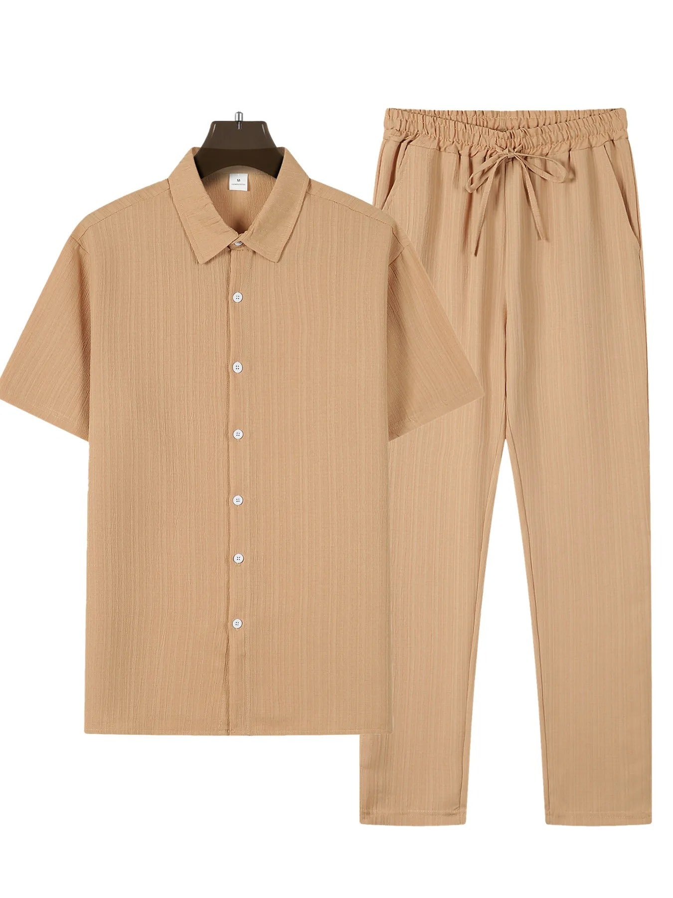 Striped skjorta och byxor för herr