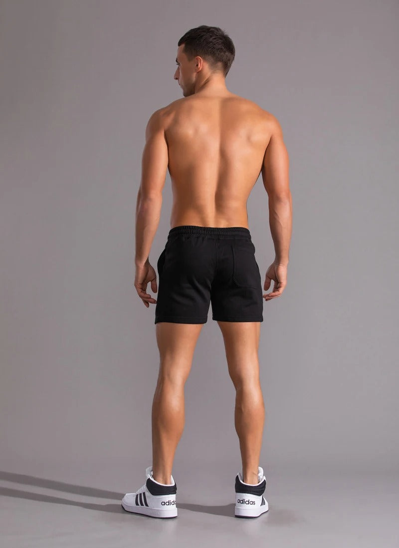 Mäns 100 % bomulls shorts för fritiden
