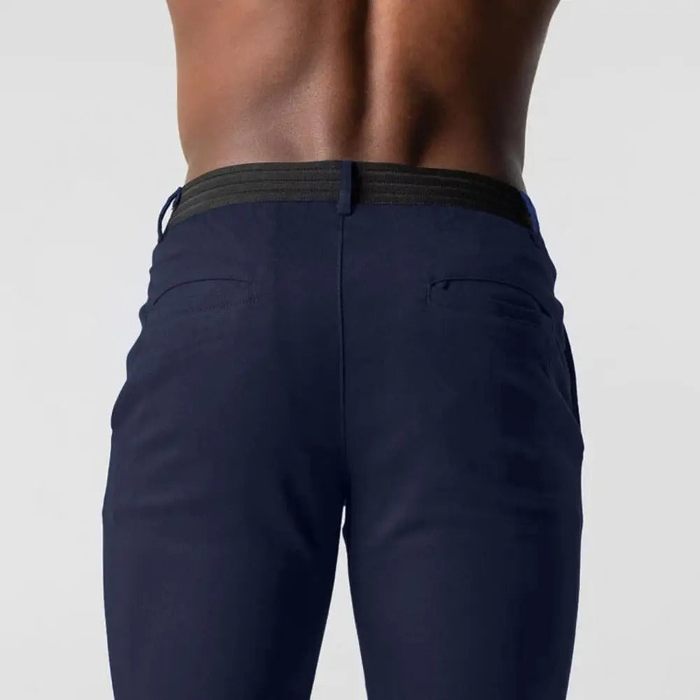 Smal passformade affärsbyxor för män