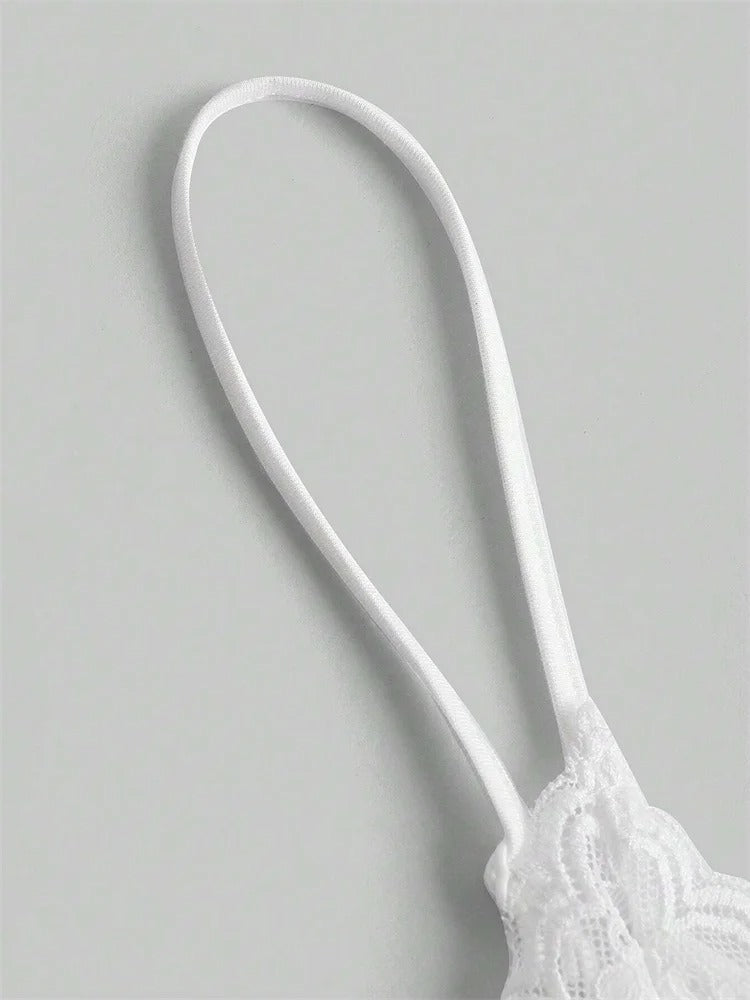 Damkontrast spetsbåge Front Cami Top