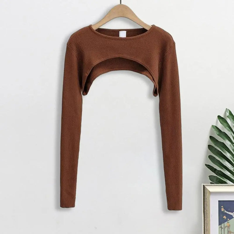 Mjukt Stickad Crop Top för kvinnor