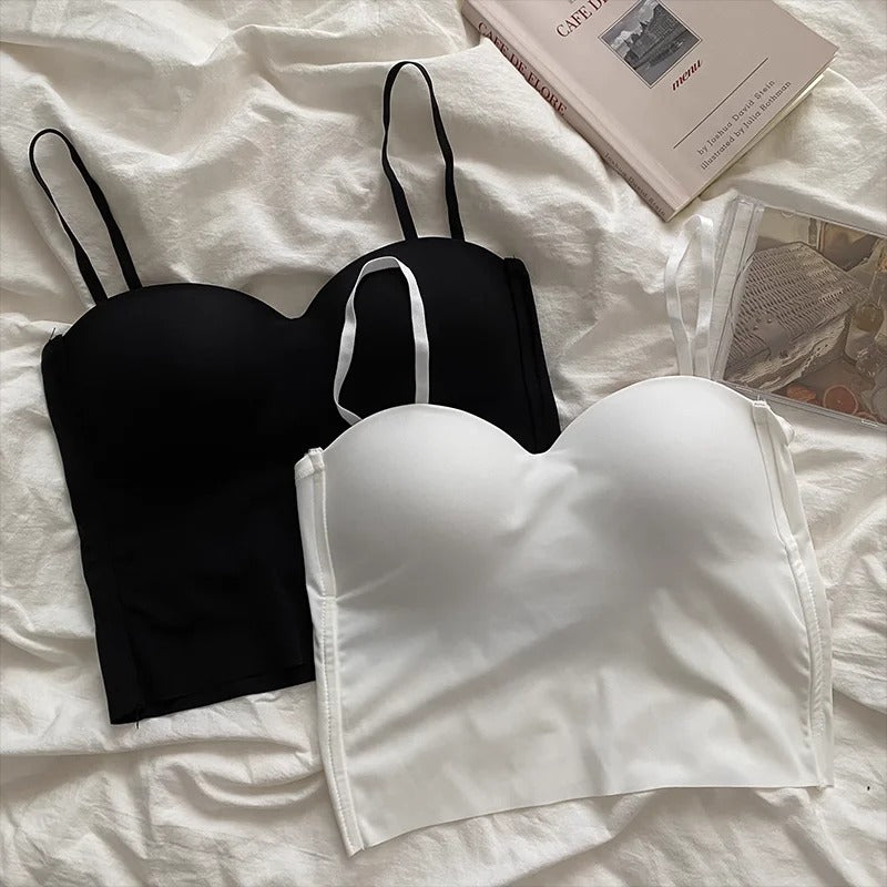 Enfärgad Cropped Camisole för kvinnor