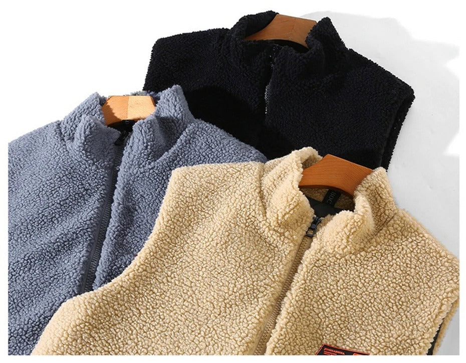 Vinterväst i polarfleece för män