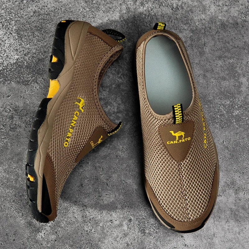 Slip-on sneakers i mesh för herr