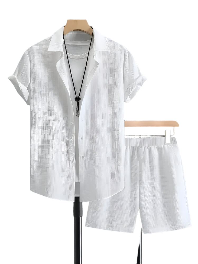 Jacquard tvådelat set för herr