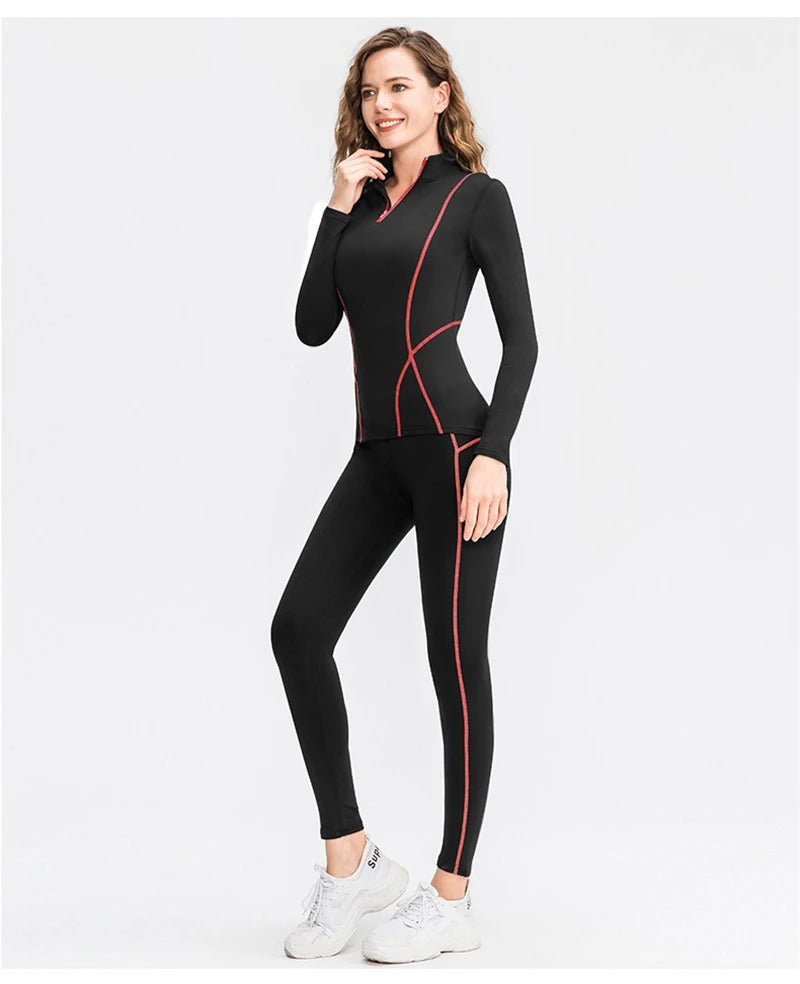 Kvinnors Fitness Shaping Elastiska Underkläder Set