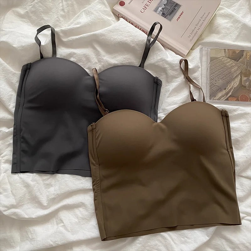 Enfärgad Cropped Camisole för kvinnor