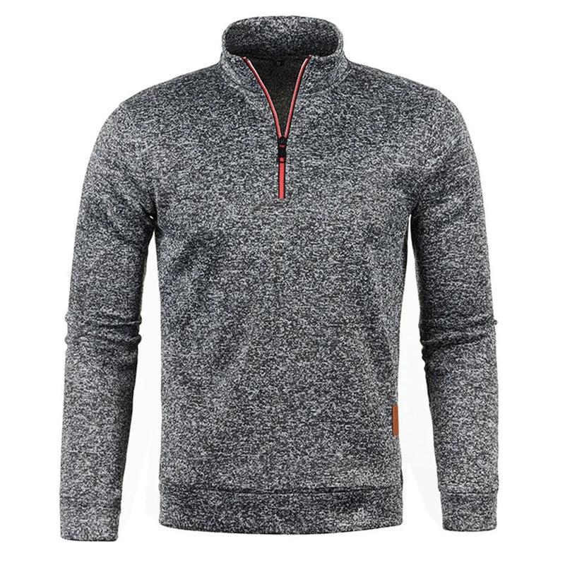 Sköldpaddshalsad Sweatshirt med halv dragkedja för män