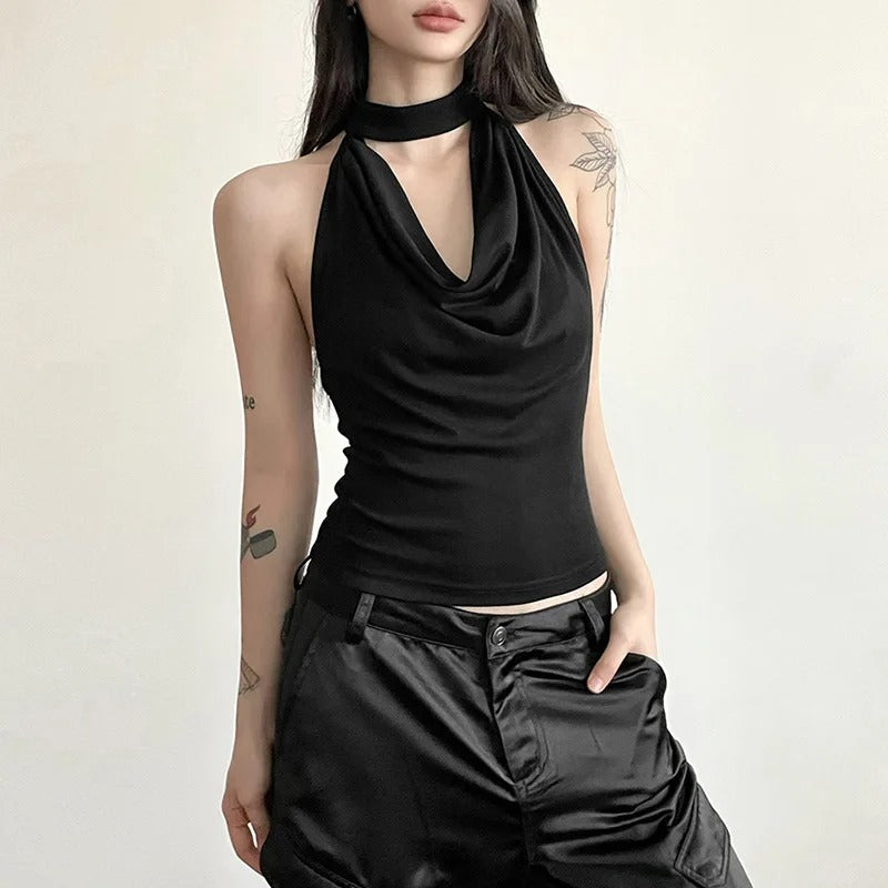 Casual halterneck-top för damer
