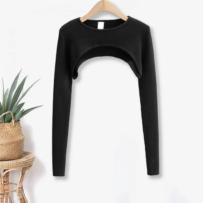 Mjukt Stickad Crop Top för kvinnor