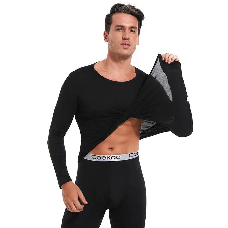 Fleecefodrad termisk skjorta & Leggings set för män
