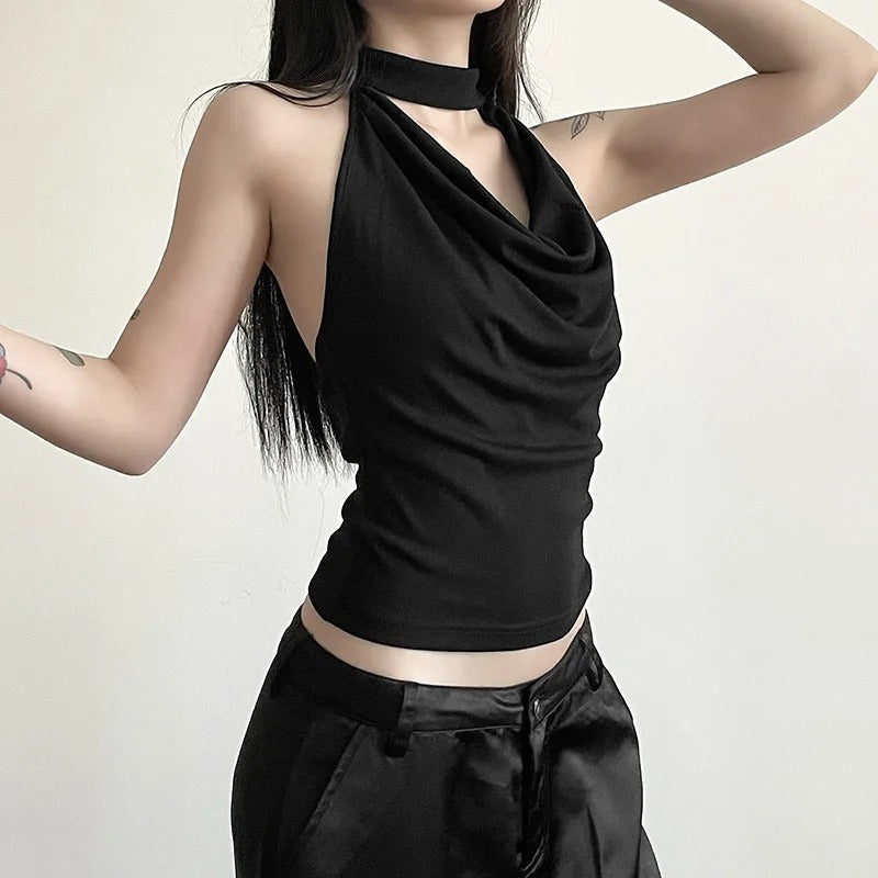 Casual halterneck-top för damer