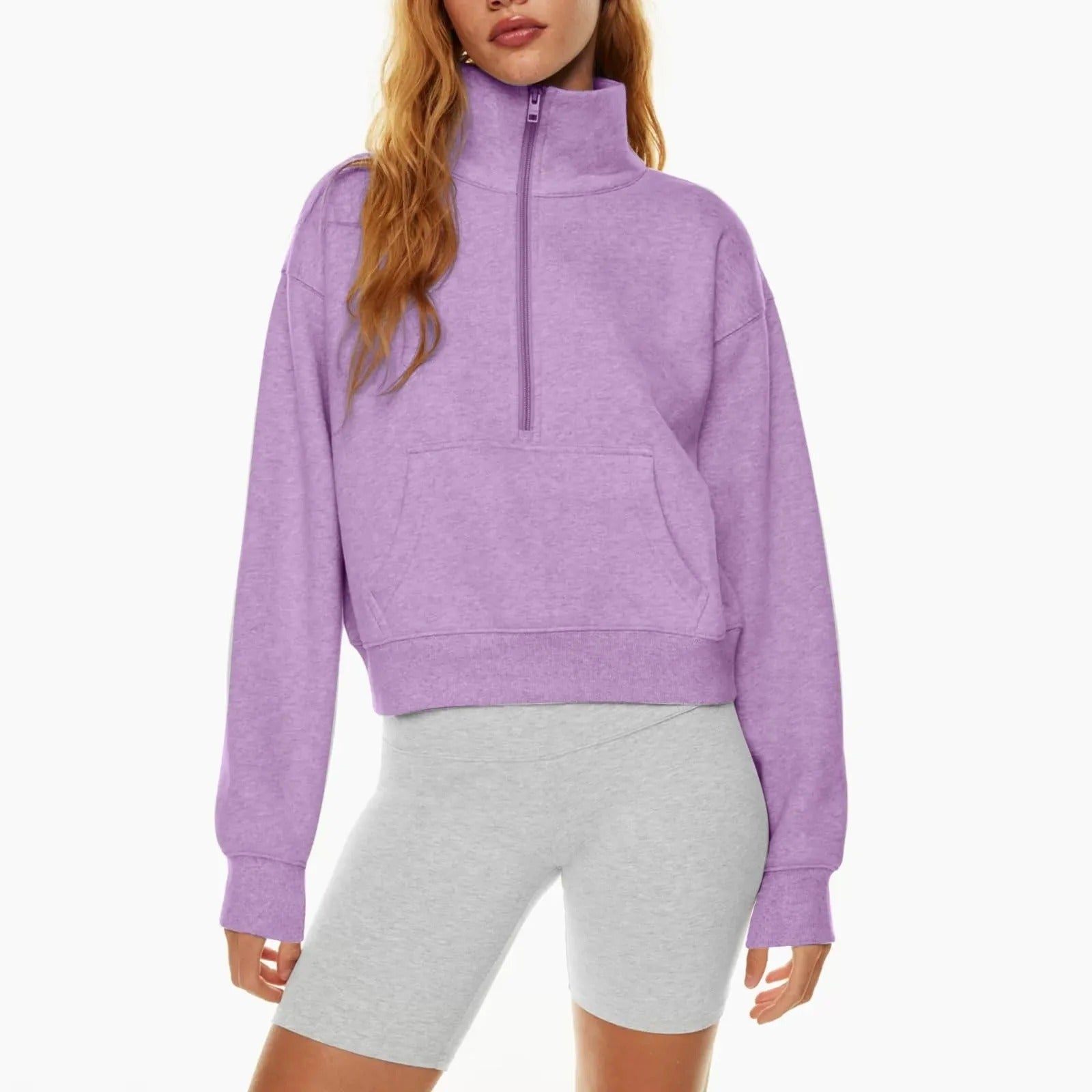 Fleecejacka med ståkrage för kvinnor