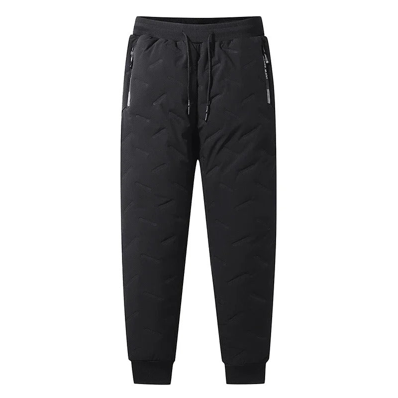 Joggingbyxor i förtjockad ull för män