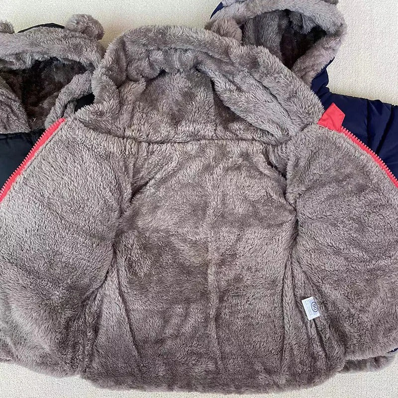 Barn tjock fleece vadderad jacka
