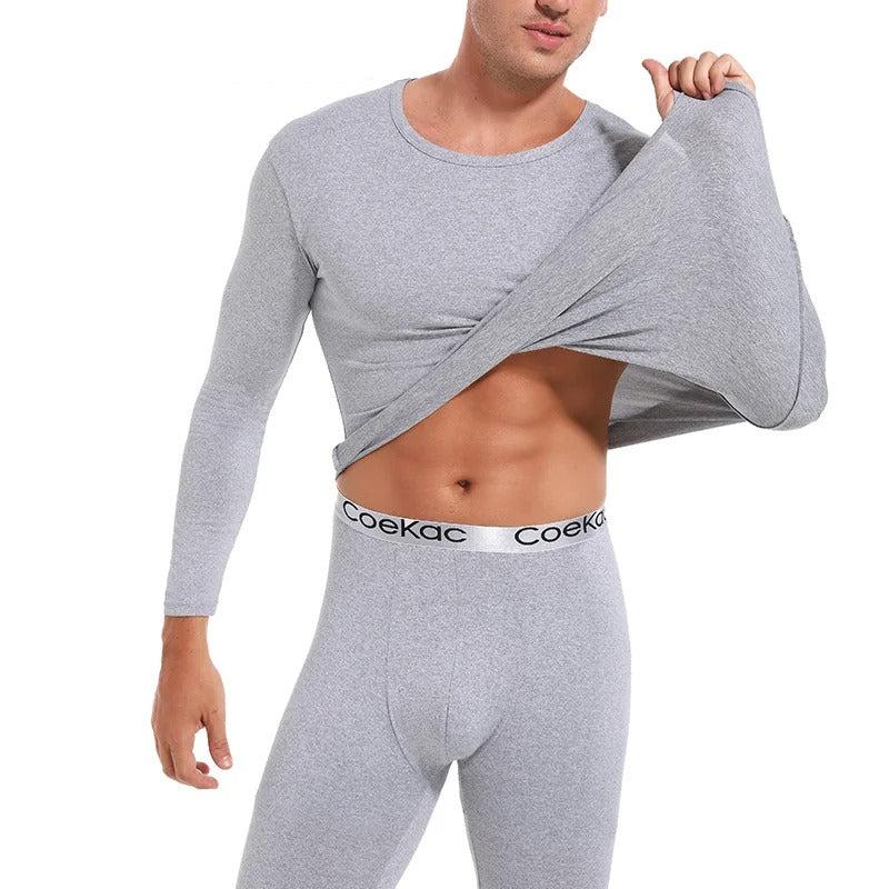 Fleecefodrad termisk skjorta & Leggings set för män