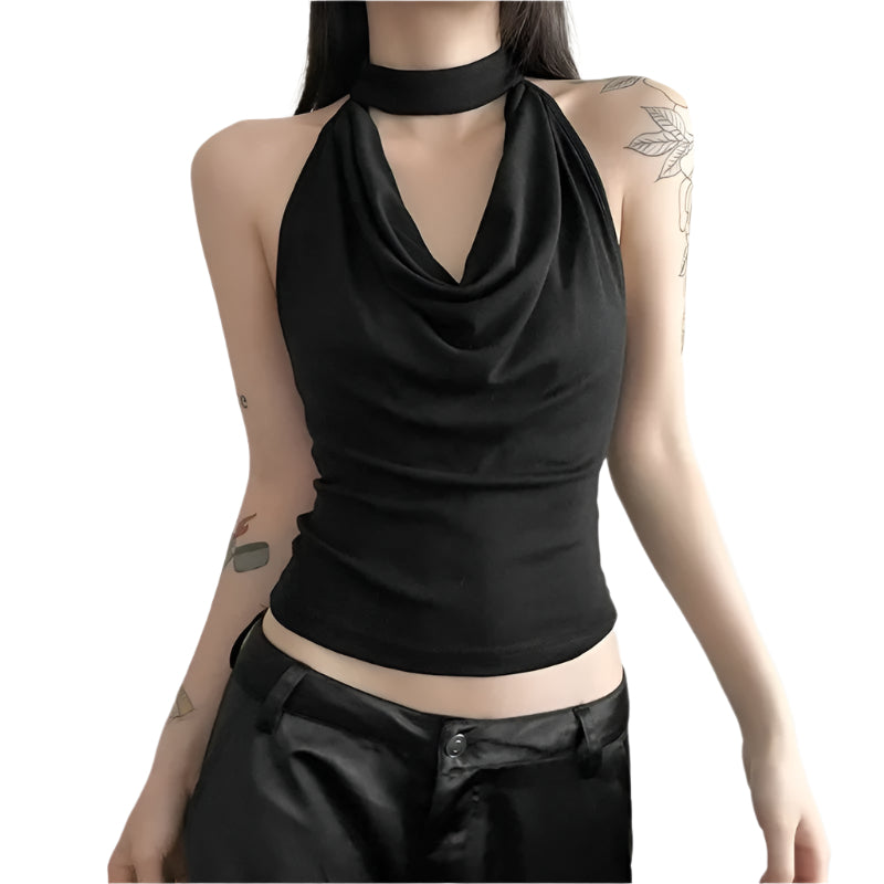 Casual halterneck-top för damer