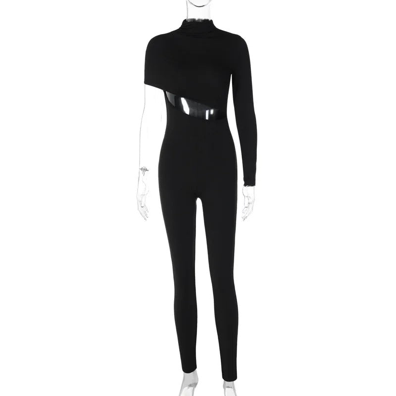 Jumpsuit med en axel utskuren