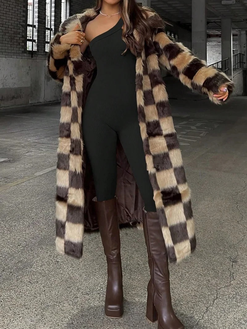 Yoga Jumpsuit Sport Set med en axel för kvinnor