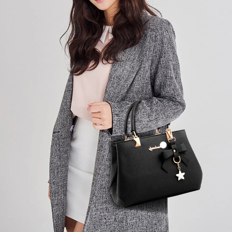 Messengerväska för kvinnor med blomberlock