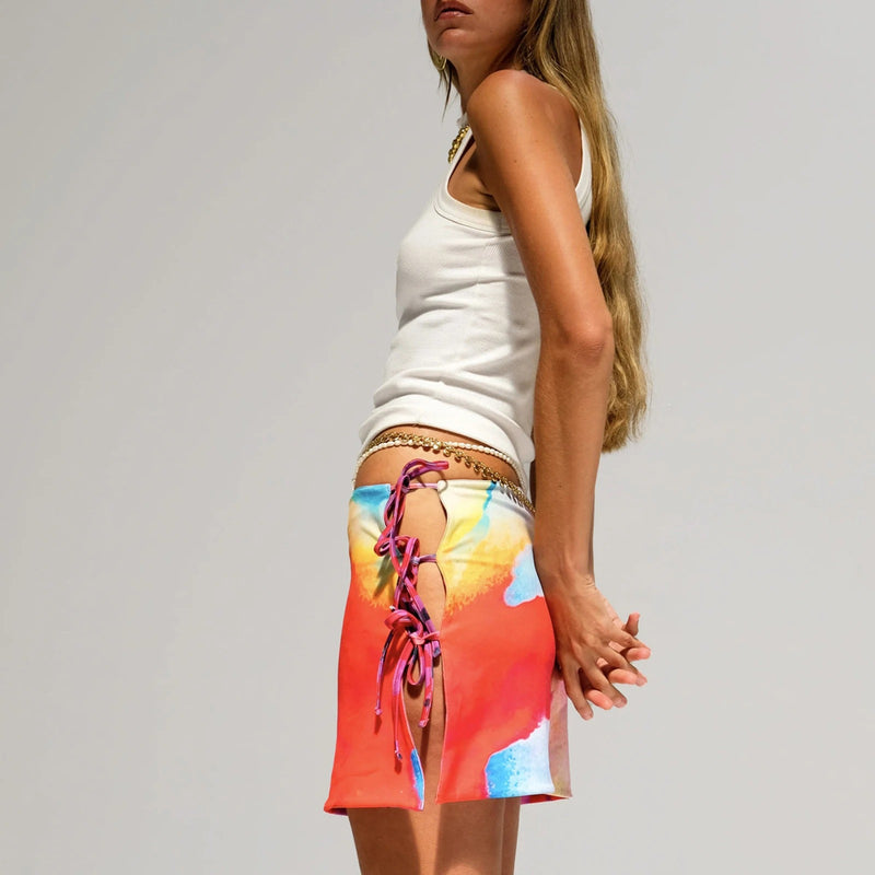 Bodycon kjol i Tie-Dye för kvinnor