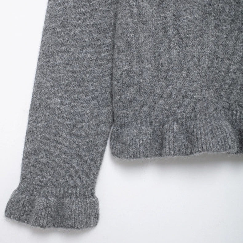 Texturerad stickad cardigan för kvinnor