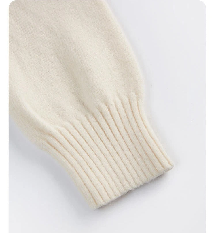 V-ringad damkofta med diagonal knapp