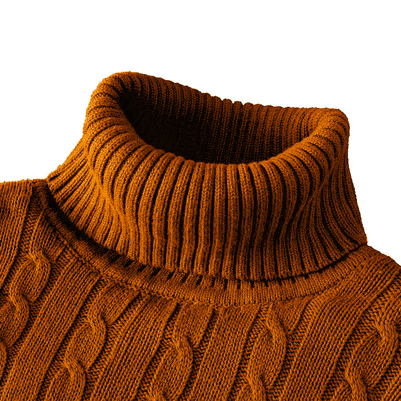 Stickad Turtleneck-tröja för män