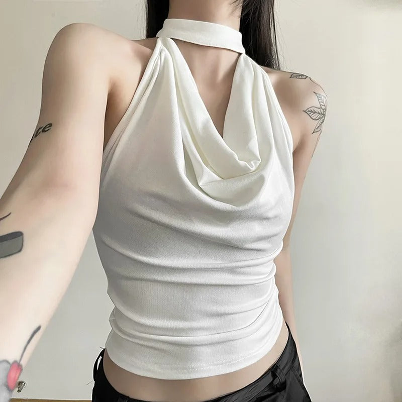 Casual halterneck-top för damer