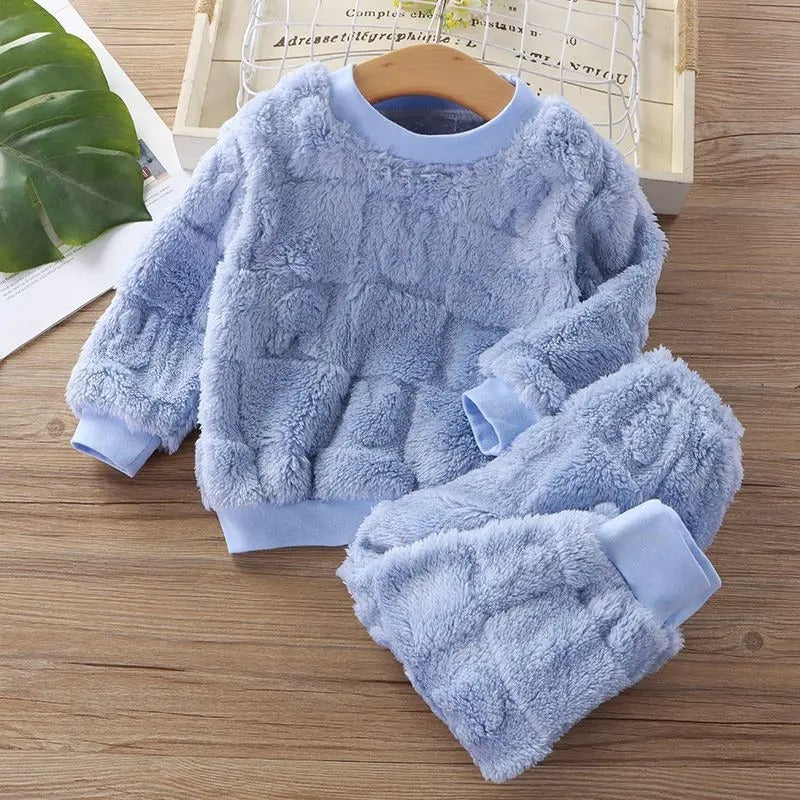 Vinterpyjamas i flanell för barn