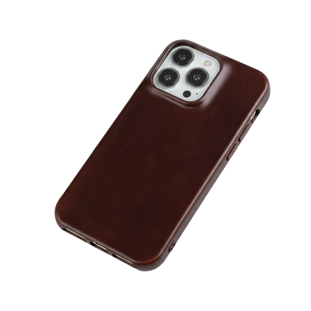 iPhone-fodral i äkta läder med oljevax 0