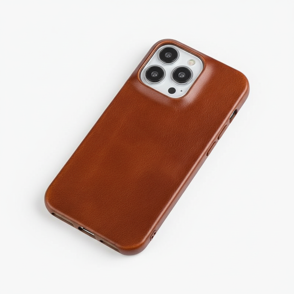 iPhone-fodral i äkta läder med oljevax 1