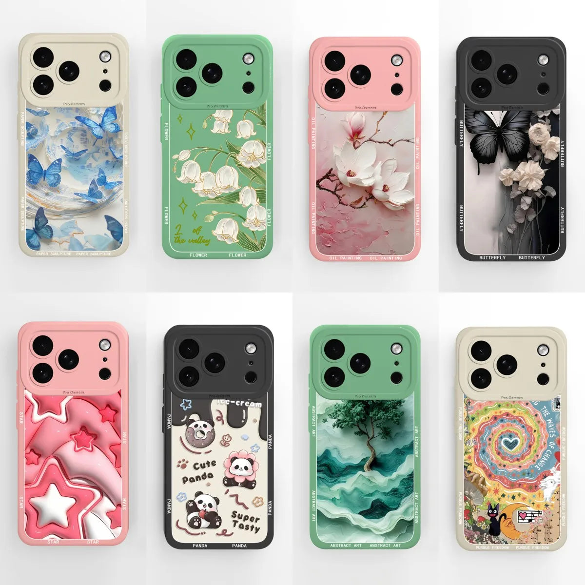 iPhone 17 Pro Max Fodral Mjuk Silikon med Söt Panda Design 0