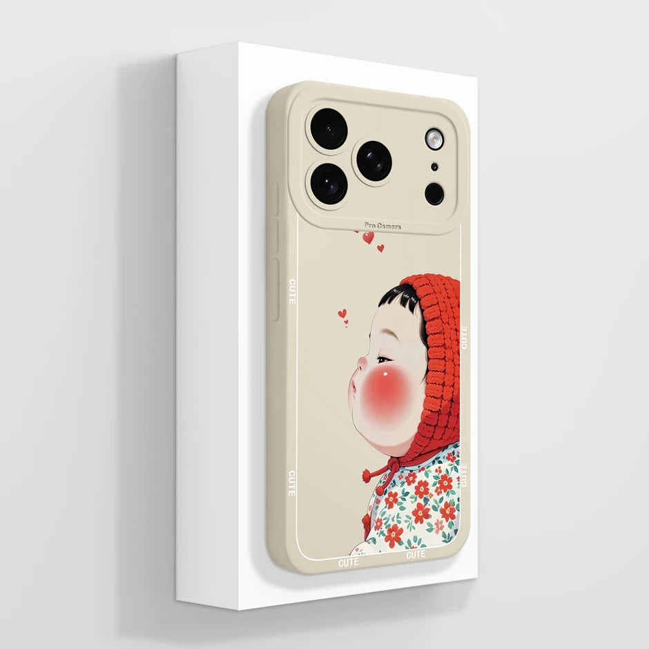 iPhone 17 Pro Max Fodral Mjuk Silikon med Söt Panda Design 17