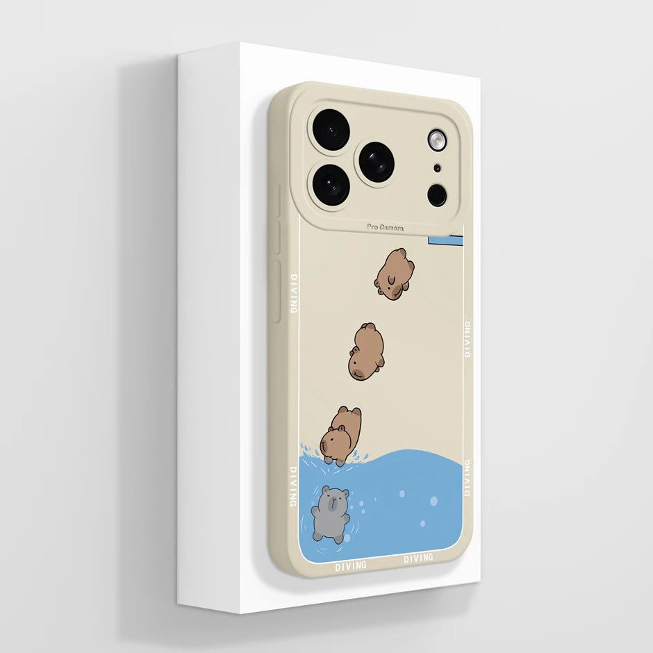 iPhone 17 Pro Max Fodral Mjuk Silikon med Söt Panda Design 20
