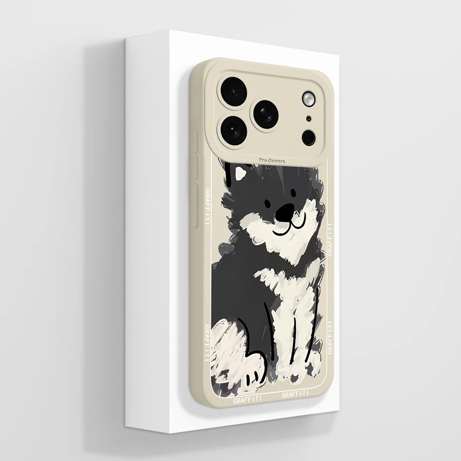 iPhone 17 Pro Max Fodral Mjuk Silikon med Söt Panda Design 6