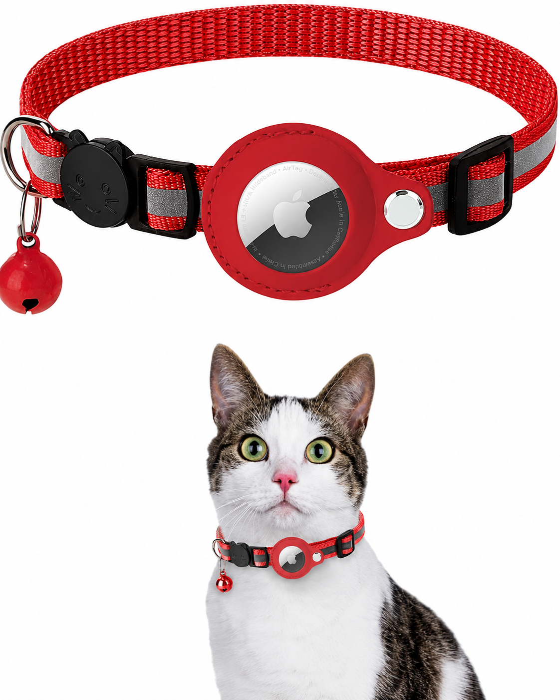Katt GPS Tracker Halsband med Reflekterande Design