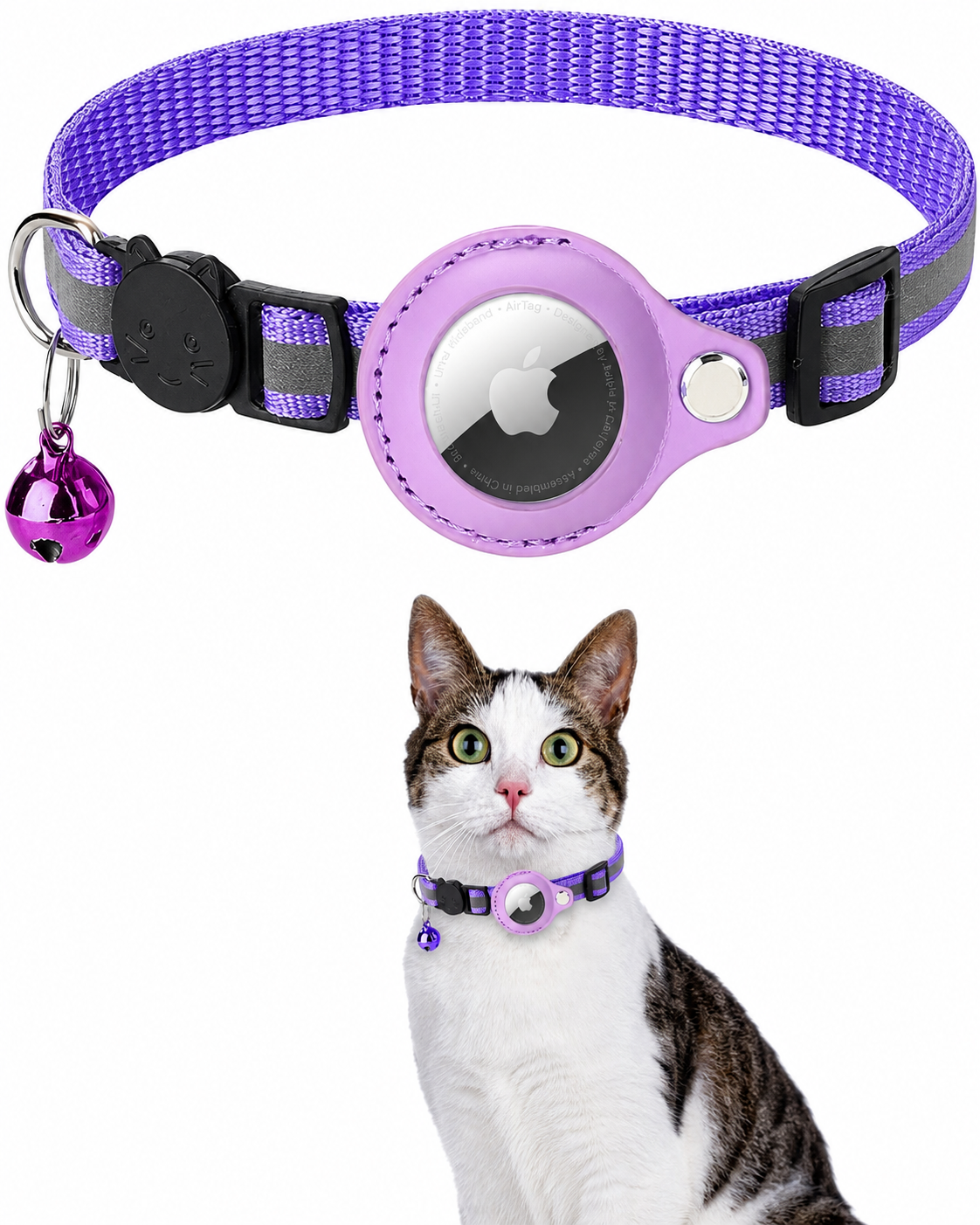 Katt GPS Tracker Halsband med Reflekterande Design