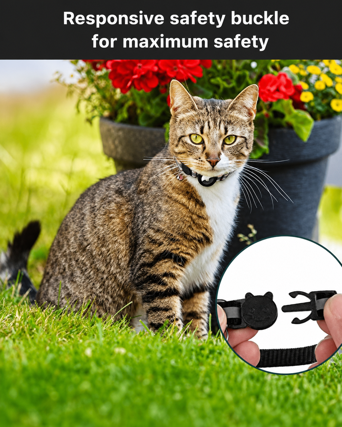 Katt GPS Tracker Halsband med Reflekterande Design