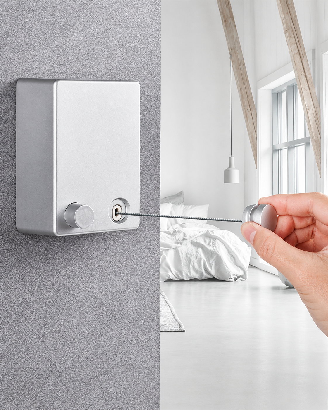Klädstreck för Inomhus- och Utomhusbruk med Utrymmesbesparande Design