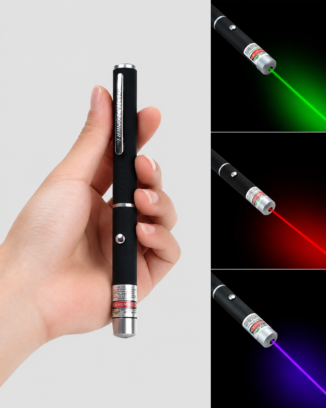 Laserpekare Med Justerbar Ljusfärg För Utomhusaktiviteter Och Presentationer
