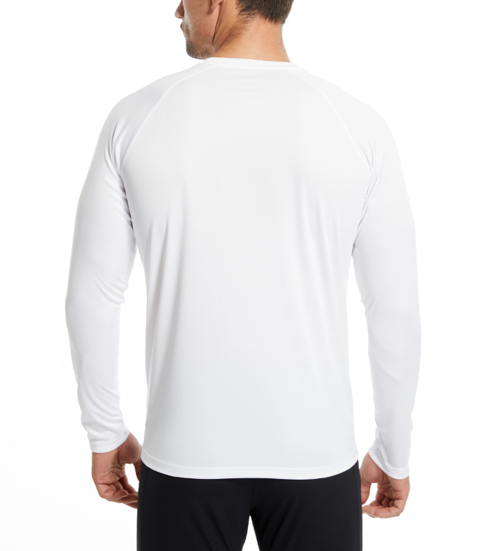 Långärmad bomulls-T-shirt för män
