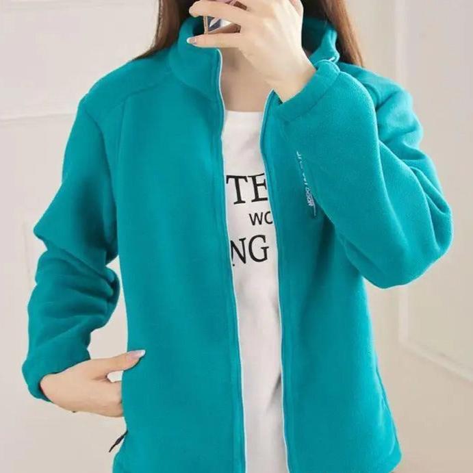 Varm vinterjacka i fleece för kvinnor