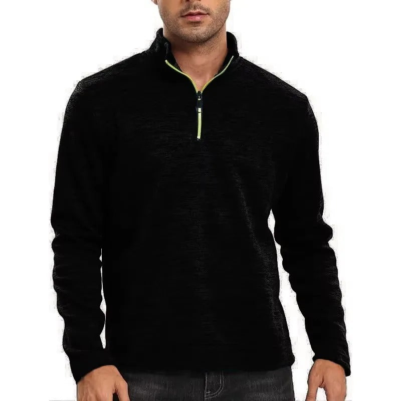 Pullover med halv dragkedja för män