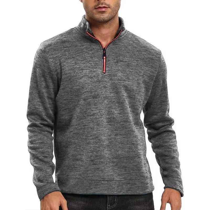 Pullover med halv dragkedja för män