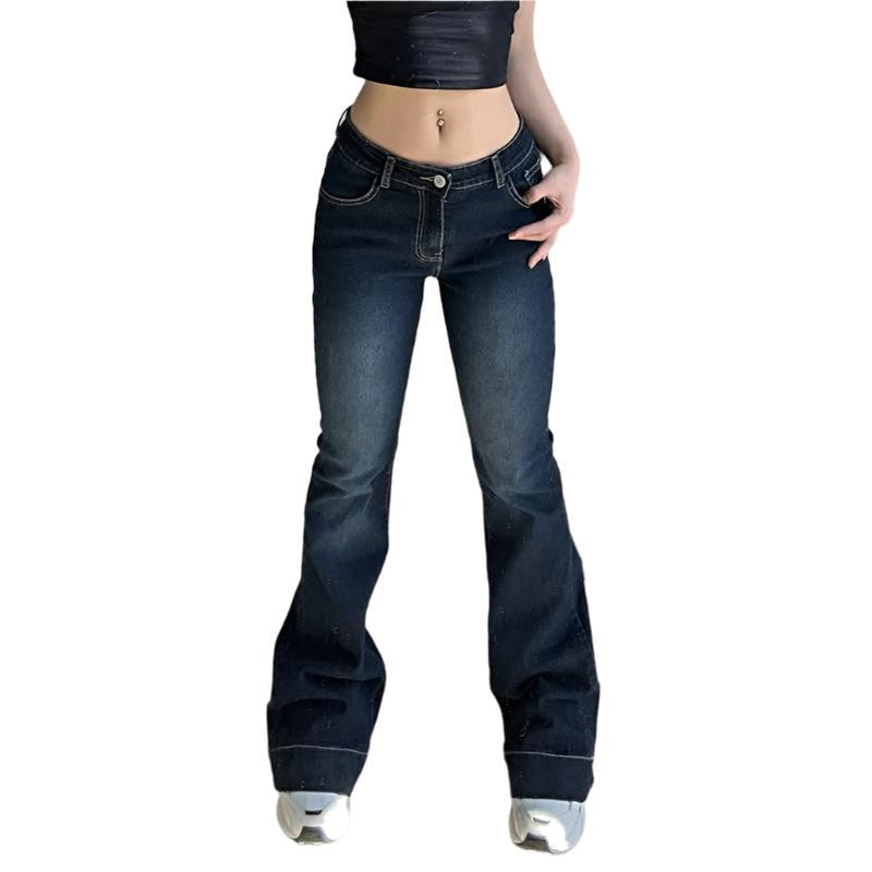 Flare Jeans med låg midja för kvinnor
