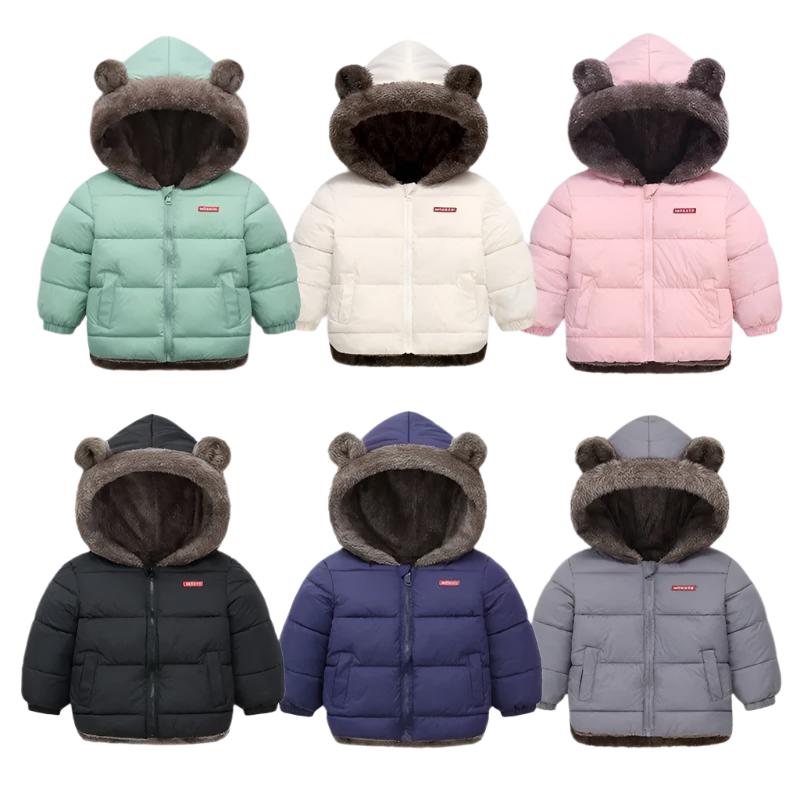 Barn tjock fleece vadderad jacka