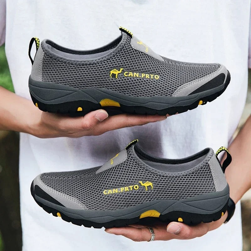 Slip-on sneakers i mesh för herr