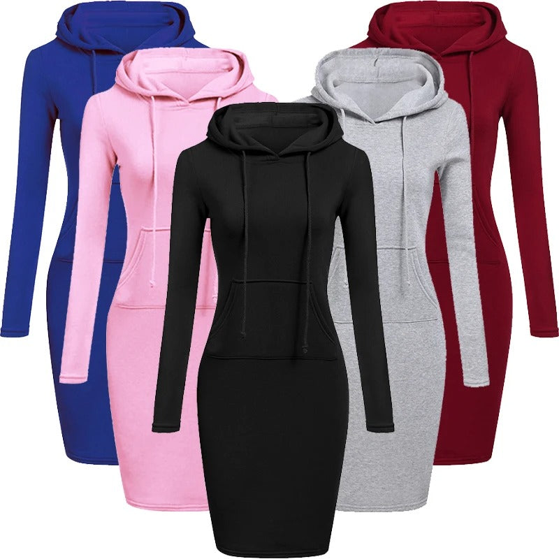 Hoodie-klänning för kvinnor