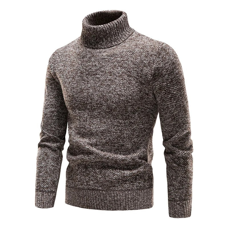 Fleece-tröja med sköldpaddshals för män